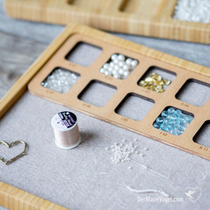 Armbandbrett Perlenbrett & Perlentablett aus Holz | Wooden Beading Board | Der Blaue Vogel 