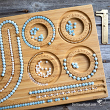 Laden Sie das Bild in den Galerie-Viewer, Perlenbrett aus Holz für Ketten, Malas, Armbänder| Wooden Beadingboard & Braceletboard from Der Blaue Vogel