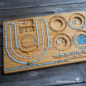 Perlenbrett aus Holz für Ketten, Malas, Armbänder| Wooden Beadingboard & Braceletboard from Der Blaue Vogel