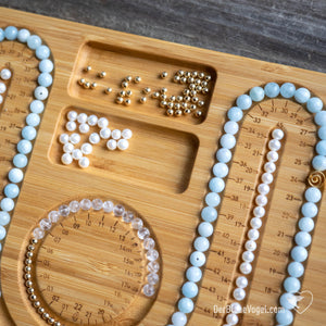 Perlenbrett aus Holz für Ketten, Malas, Armbänder| Wooden Beadingboard & Braceletboard from Der Blaue Vogel